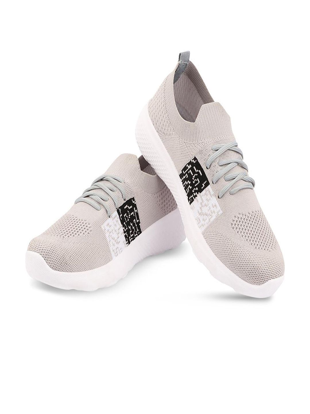 BEONZA Women Grey Mesh Running Non-Marking Shoes Price in India