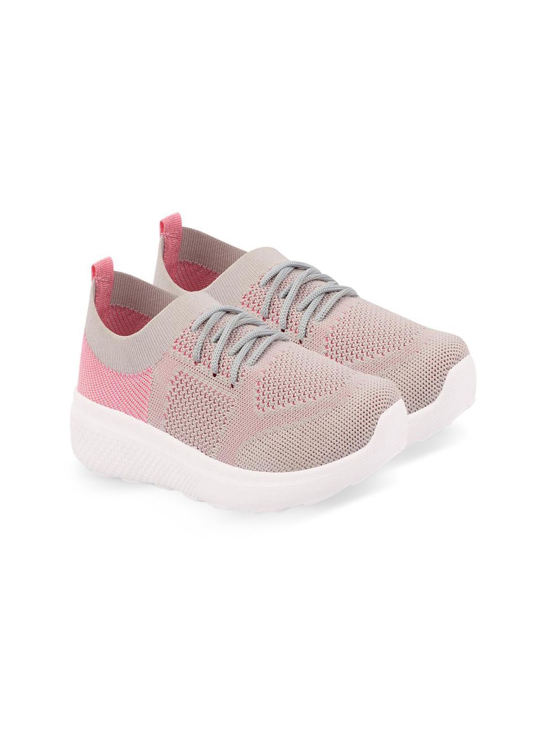 BEONZA Women Grey Mesh Running Non-Marking Shoes Price in India