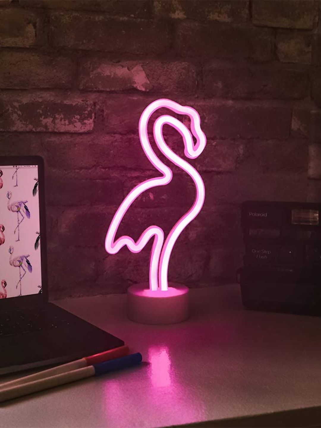 XERGY Pink Flamingo LED Metal Table Light Price in India