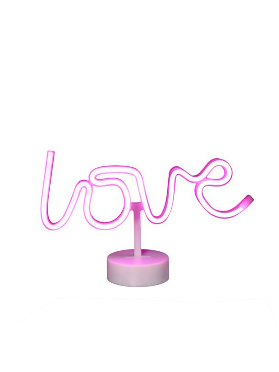 XERGY Neon Pink Solid Love Sign LED Light with Holder Base Price in India