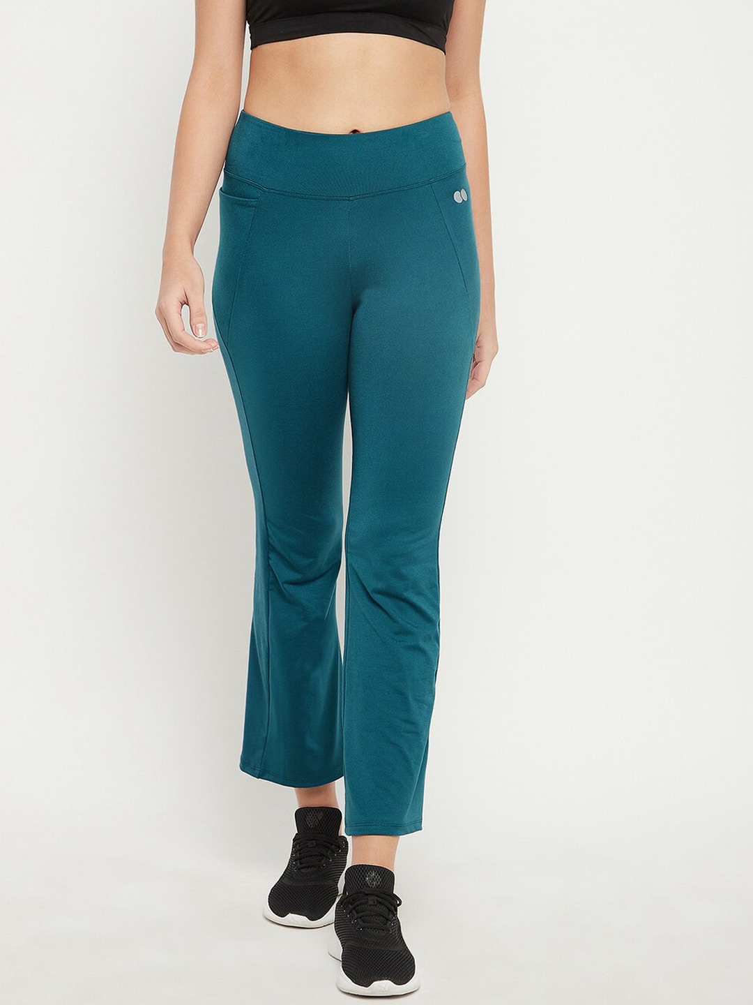 Clovia Women Teal Blue Solid Track Pants Price in India