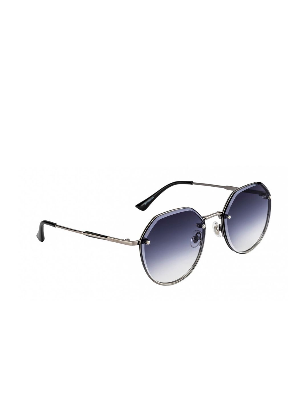 OPIUM Women Grey Lens & Silver-Toned Rectangle Sunglasses with UV Protected Lens Price in India