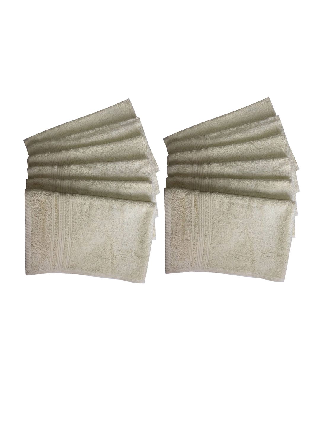 Lushomes Set of 12 Beige 450 GSM Hand Towel Price in India
