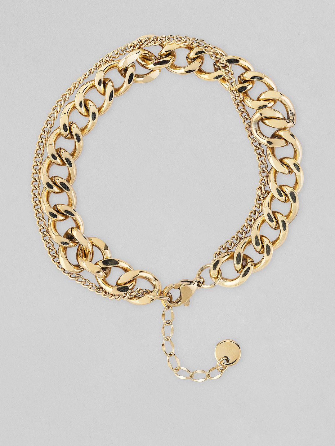 Rubans Voguish Gold-Plated Link Bracelet Price in India