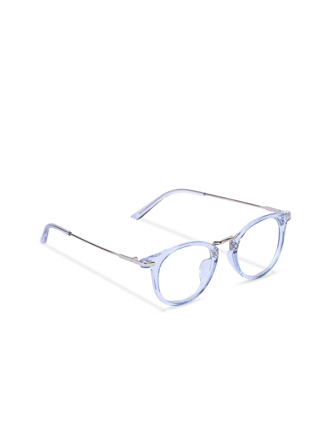 Freddy Unisex Clear Lens & Silver-Toned Round Sunglasses with UV Protected Lens Price in India