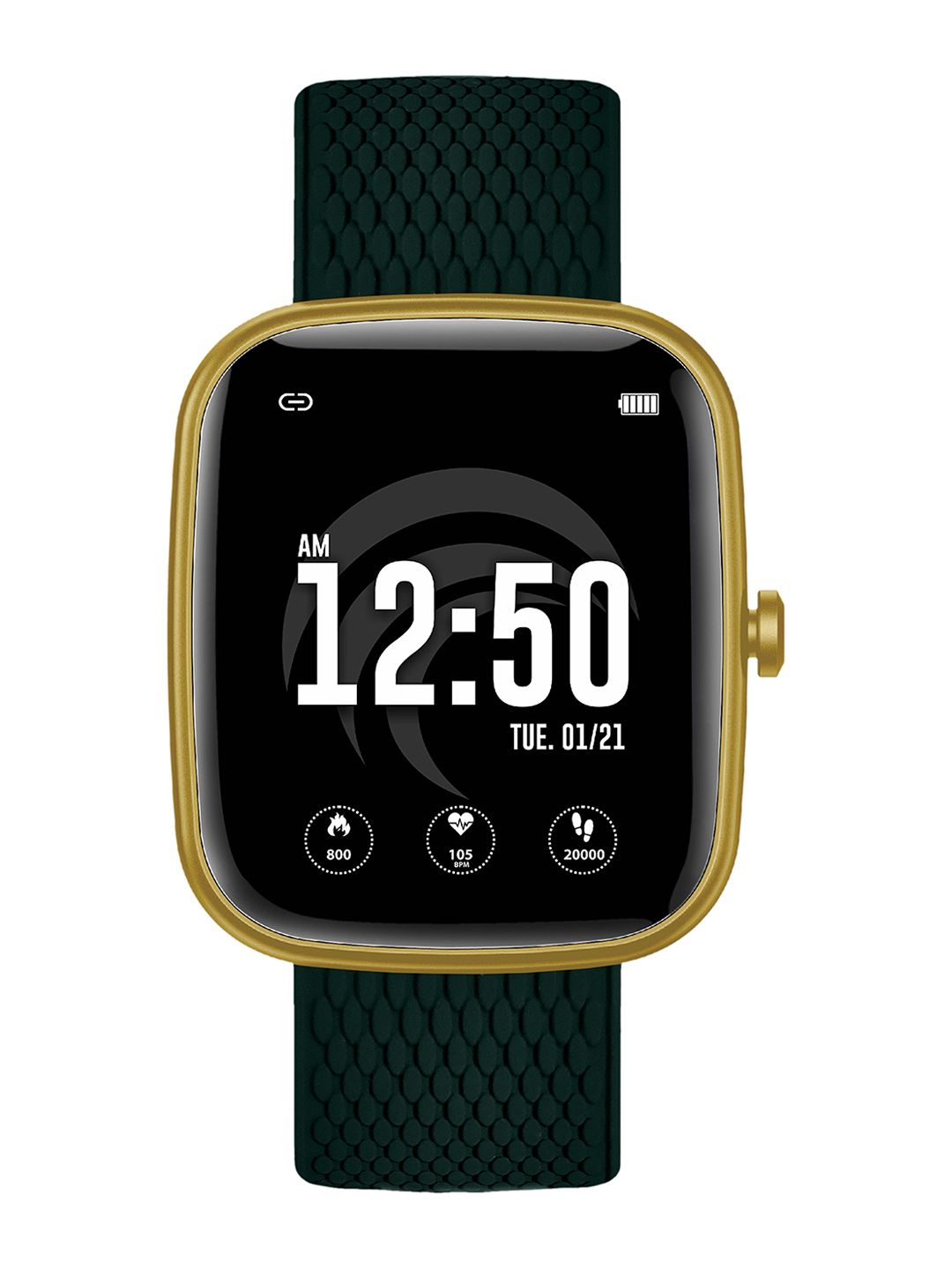 Cellecor Black & Gold Toned Solid ActFit A4 Waterproof Smartwatch Price in India