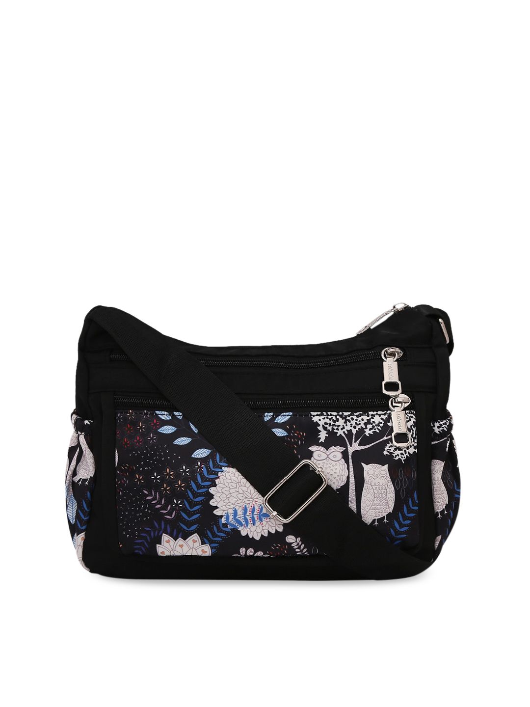 SATCHEL Multicoloured Floral Printed Structured Sling Bag Price in India