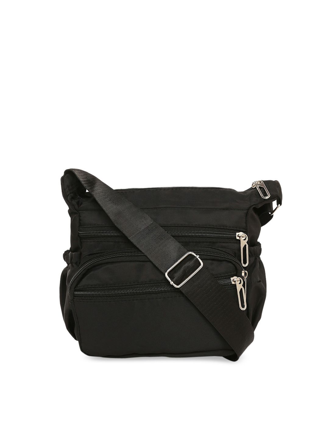 SATCHEL Black Structured Sling Bag Price in India