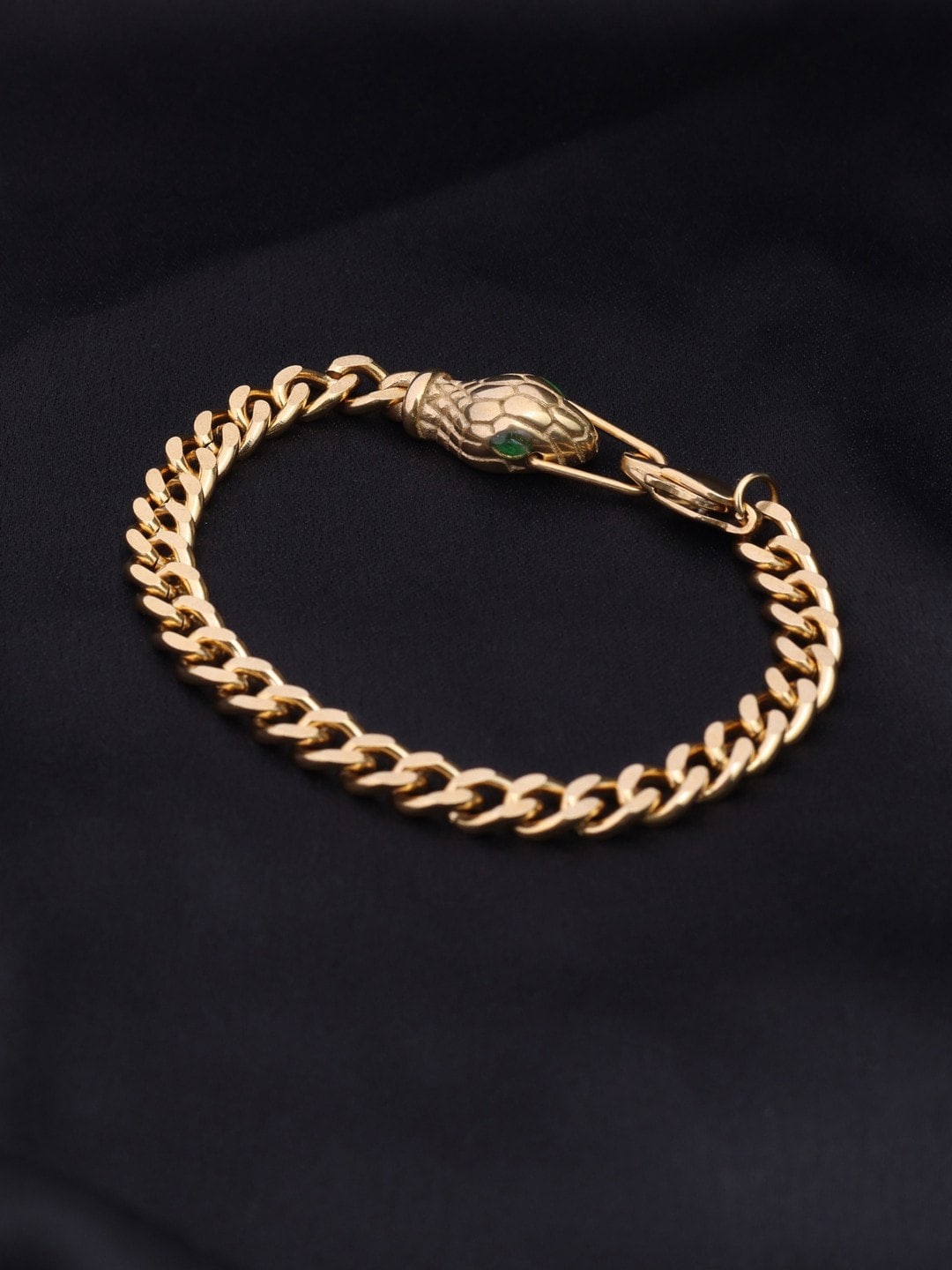 anore Women 18K Gold Plated Snake Head Bracelet Price in India
