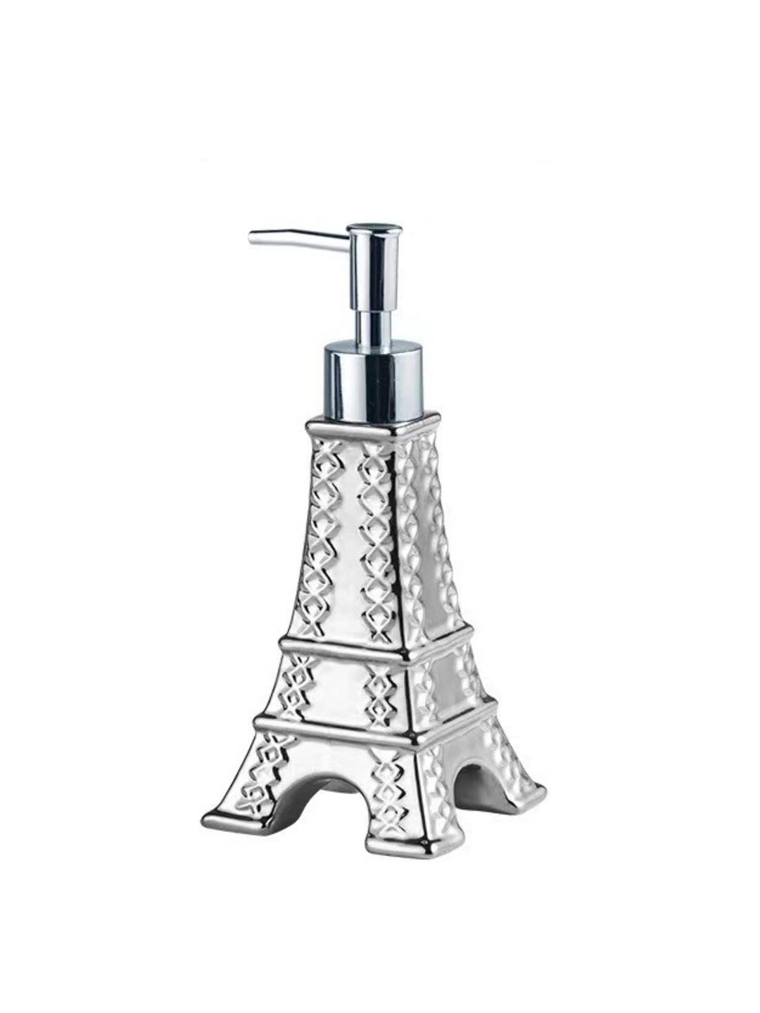 FabSeasons Silver-Toned Eiffel Tower Soap Dispenser Price in India
