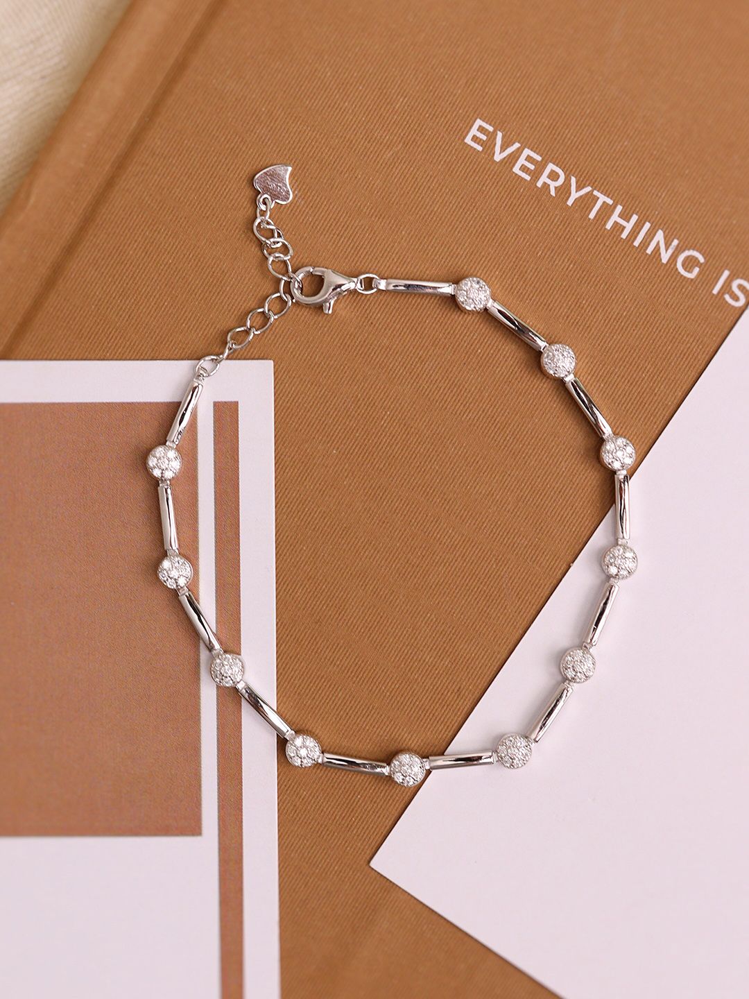 SILBERRY Women Silver Bracelet Price in India