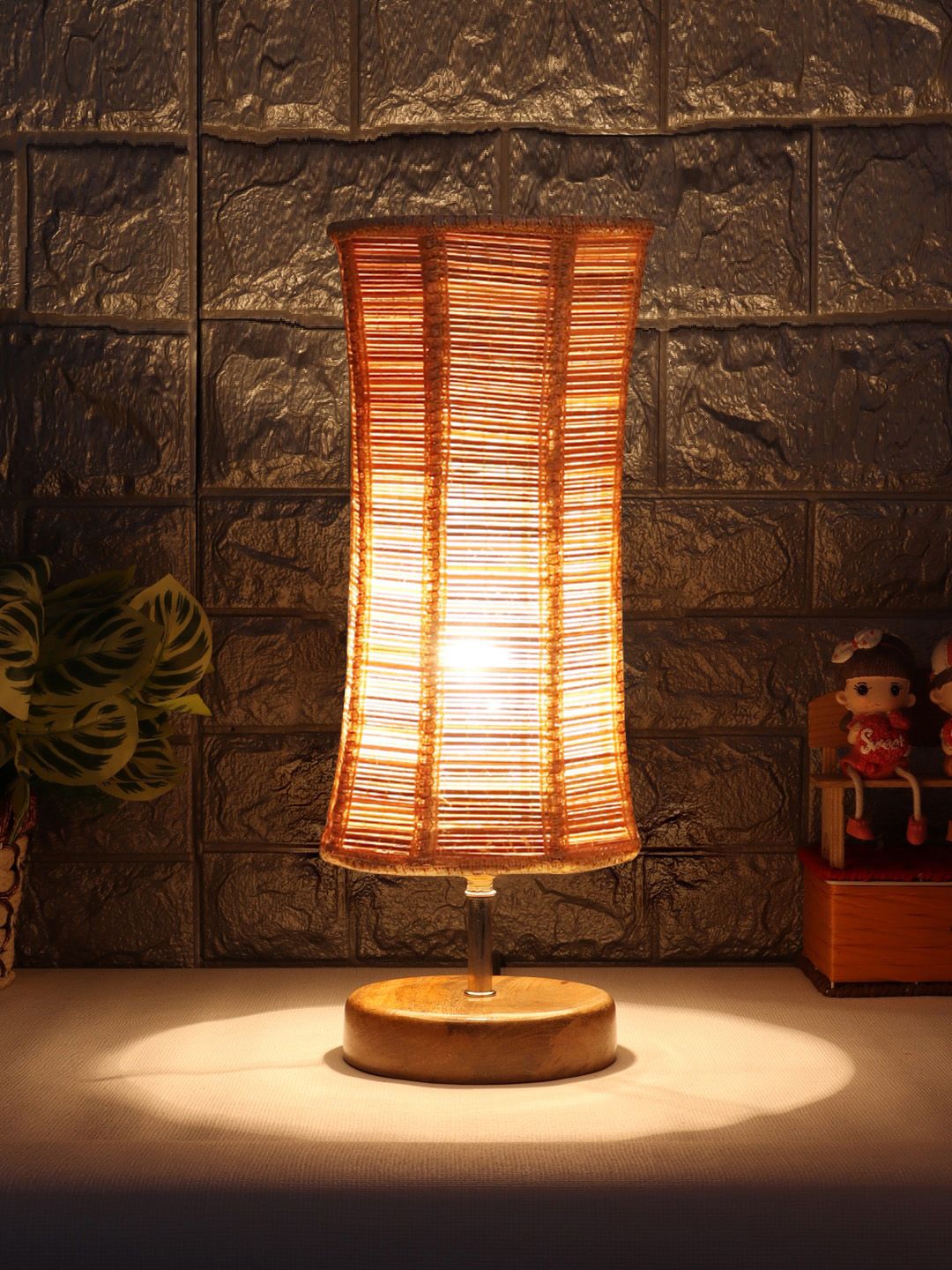 Devansh Beige Textured Table Lamps Price in India