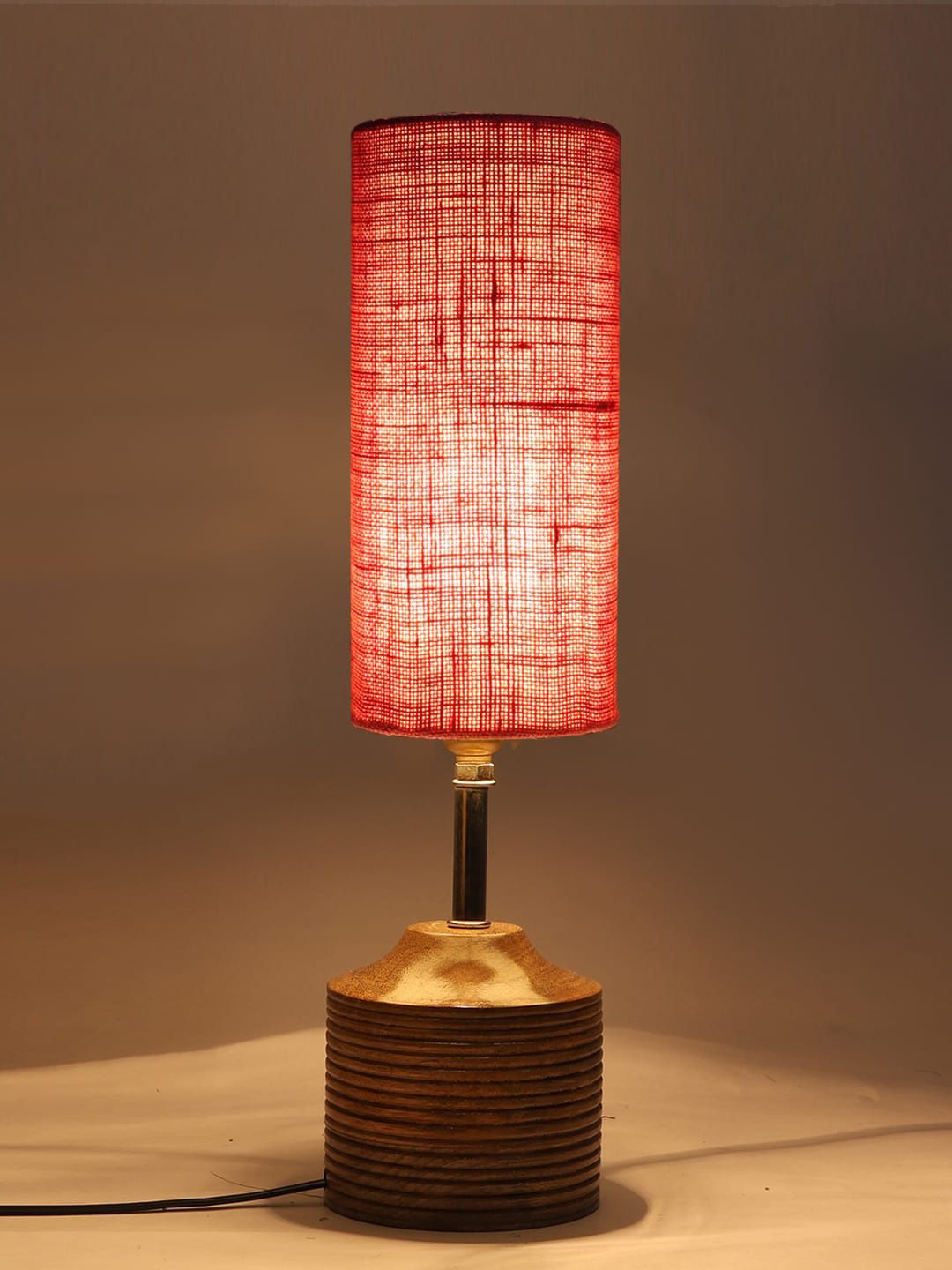 Devansh Pink Textured Table Lamps Price in India