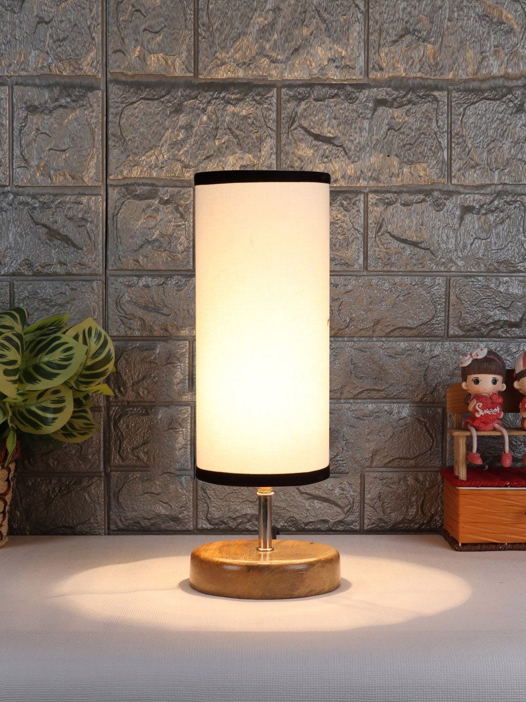 Devansh White Textured Table Lamps Price in India