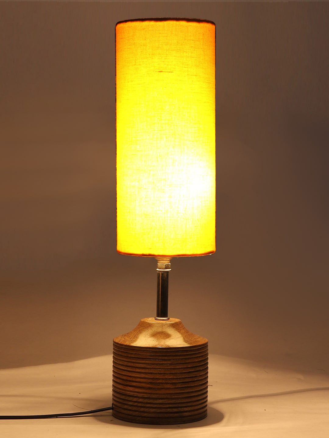 Devansh Yellow Textured Table Lamps Price in India