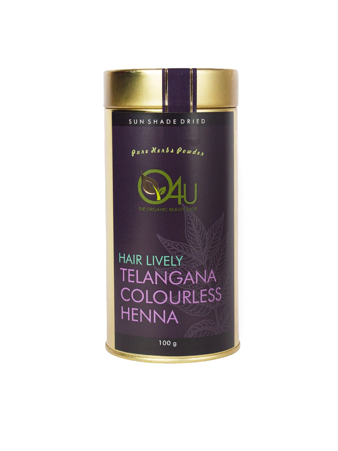 O4U Hair Lively Telangana Colourless Henna Powder for Strong Shiny Hair 100g Price in India