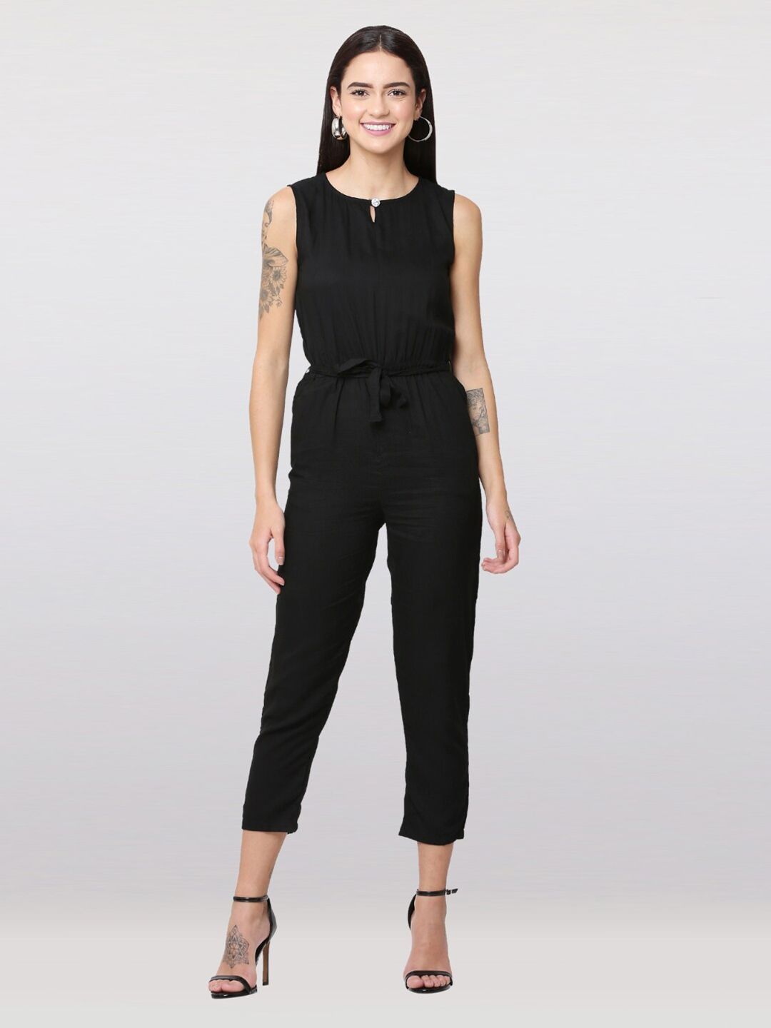 The Label Bar Black Basic Jumpsuit Price in India