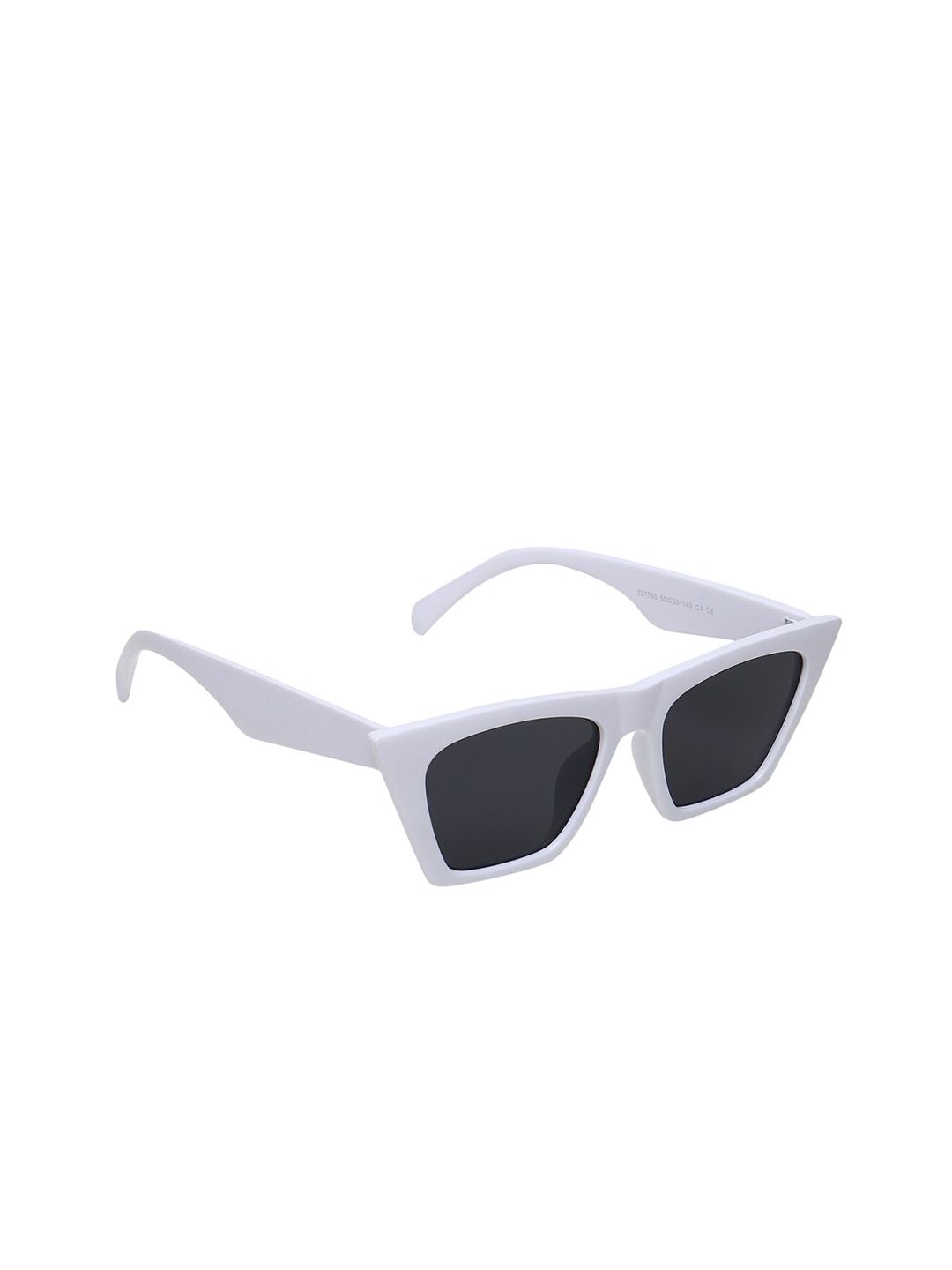 CRIBA Unisex Black Lens & White Cateye Sunglasses with UV Protected Lens Price in India