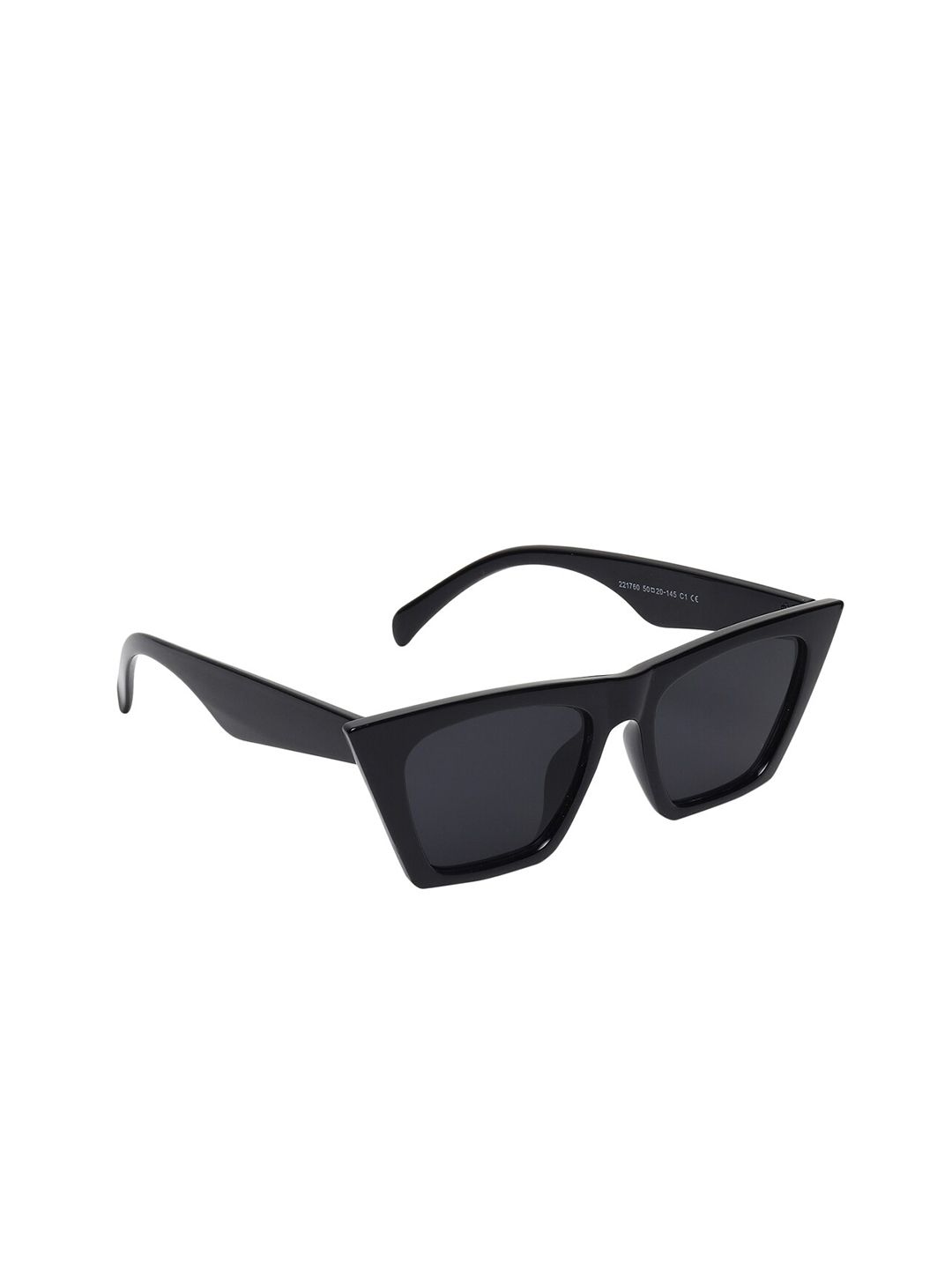 CRIBA Unisex Black Lens & Black Cateye Sunglasses with UV Protected Lens Price in India