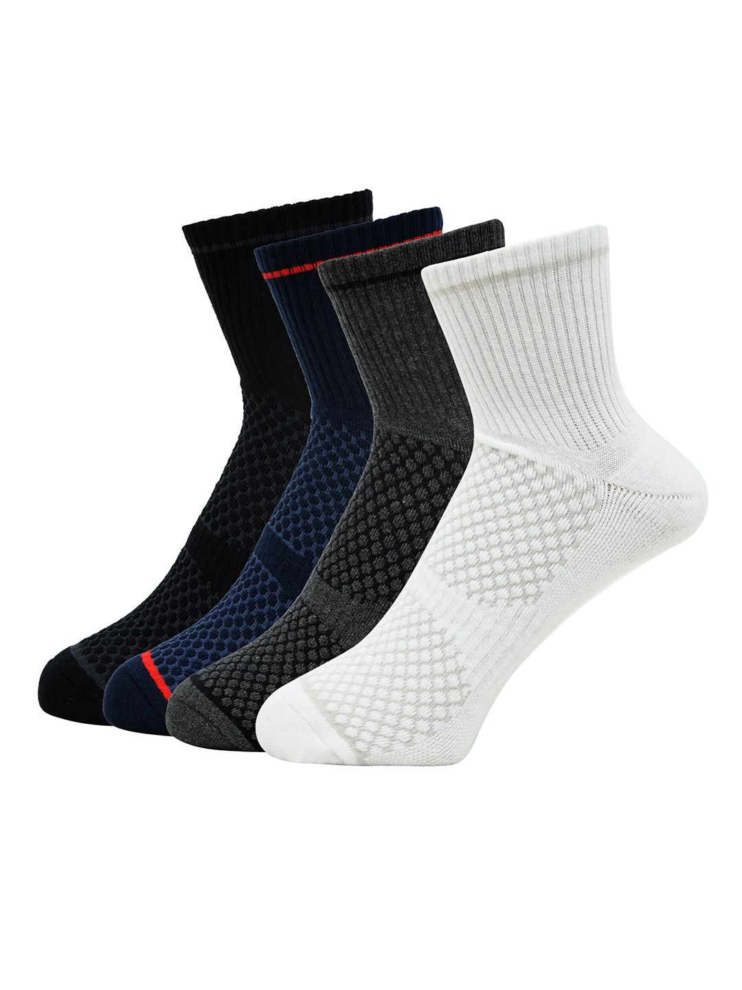 Balenzia Men Pack of 4 Assorted Cotton  Socks