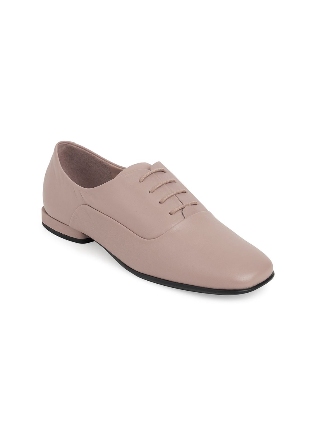 ECCO Women Pink Contemporary Leather Oxfords Price in India