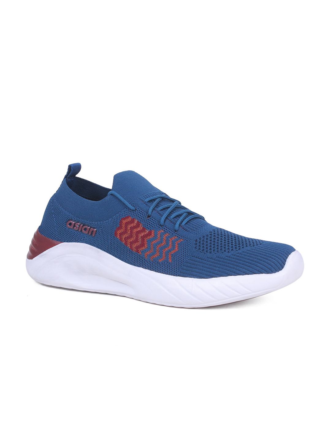 ASIAN Men Turquoise Blue Woven Design Sneakers