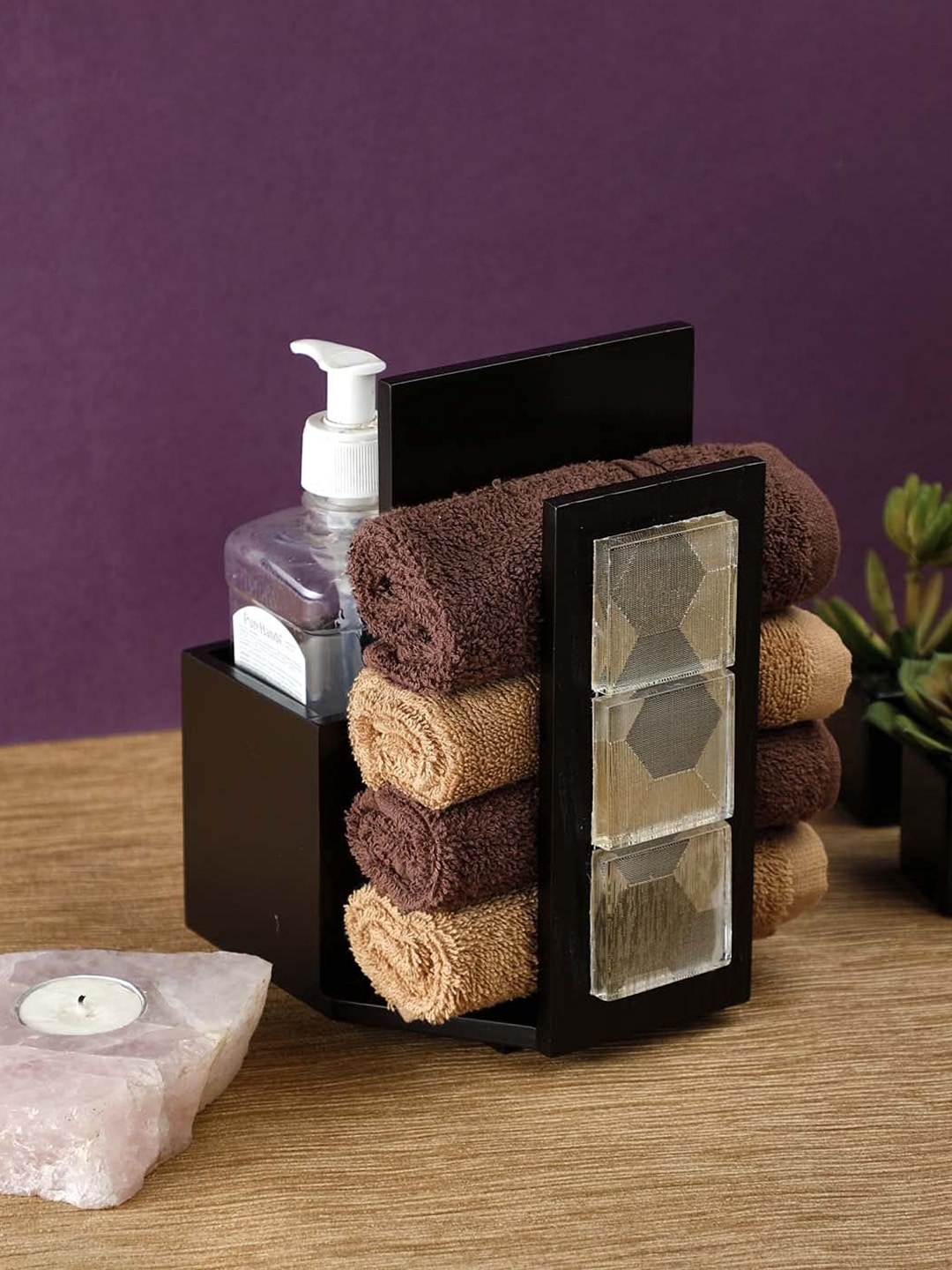 COCKTAIL Brown Multi-Utility Wooden Holder Stand Price in India