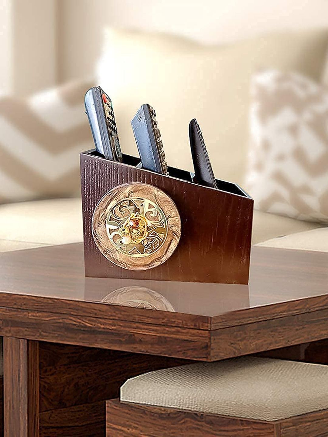 COCKTAIL Brown Solid Wooden Utility Holder Price in India