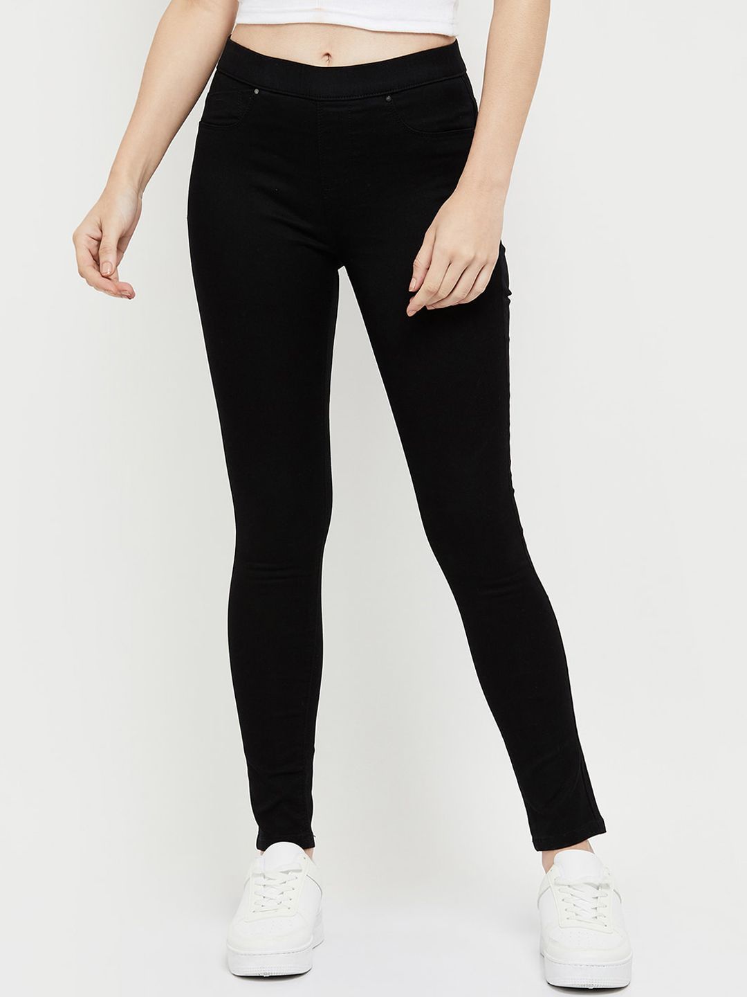 max Women Black Jeans Price in India