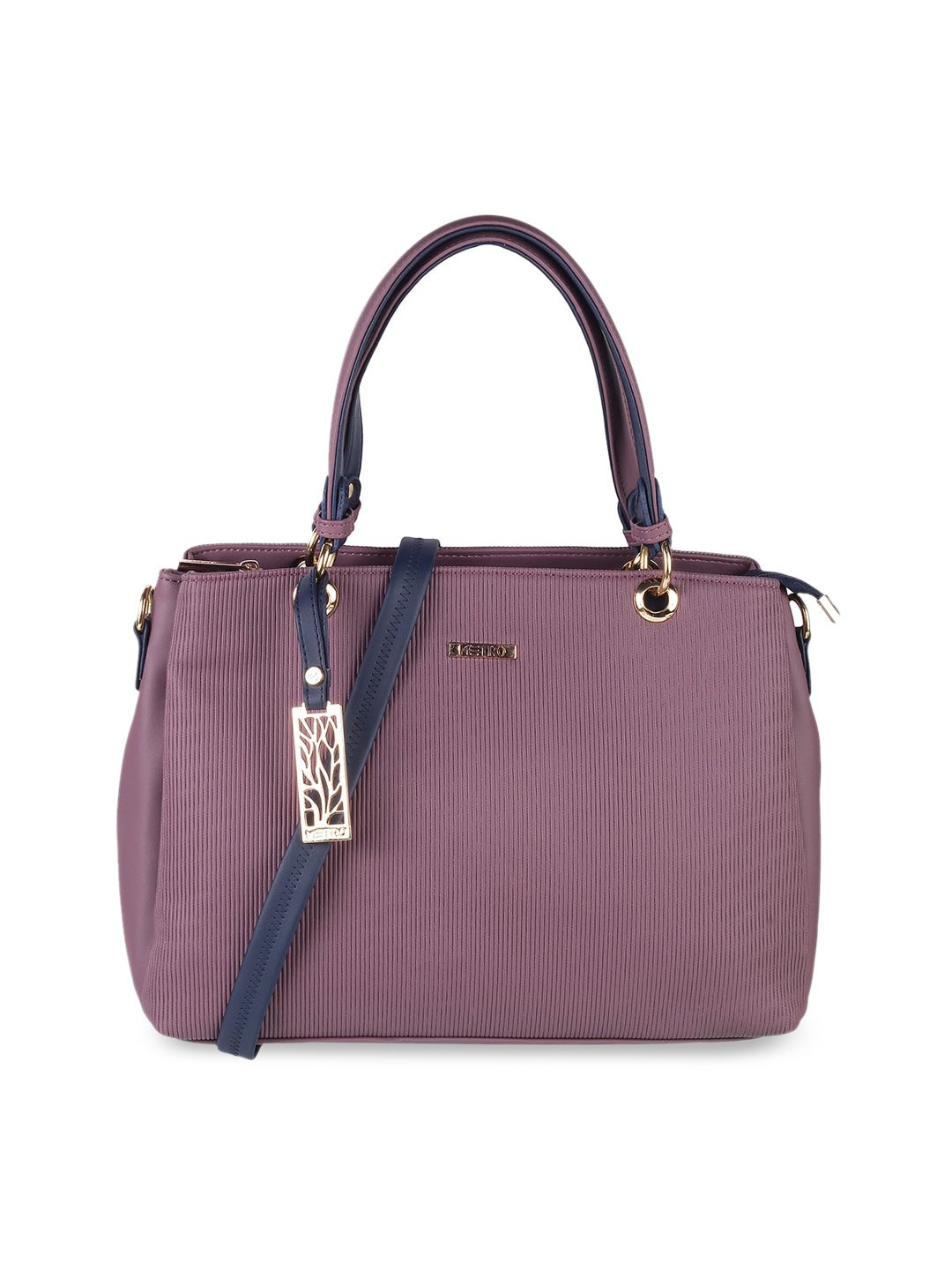 Metro Purple PU Structured Handheld Bag with Tasselled Price in India