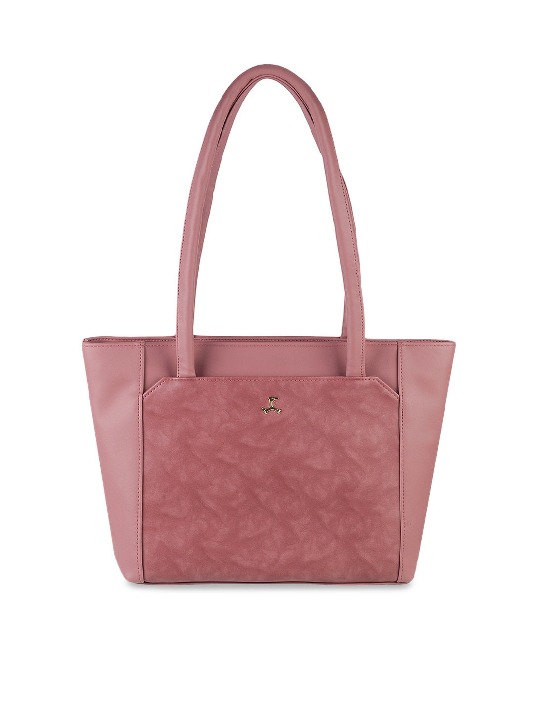 Mochi Pink Textured PU Structured Shoulder Bag Price in India