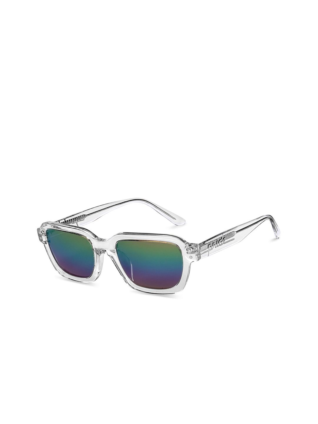 Vincent Chase by Lenskart Unisex Pink Lens & White Square Sunglasses with Polarised Lens