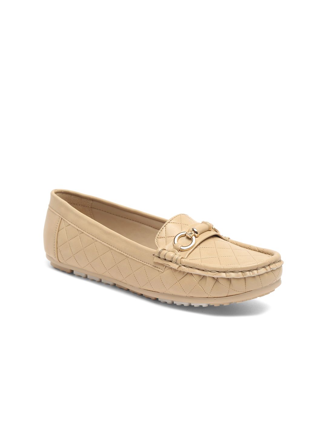 Flat n Heels Women Beige Loafers Price in India