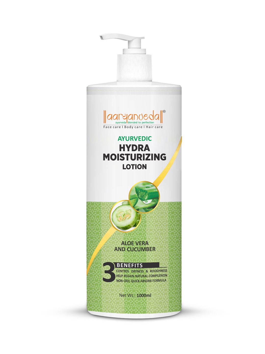 Aryanveda Hydra Moisturizing Body Lotion with Aloevera & Cucumber - 1000 ml