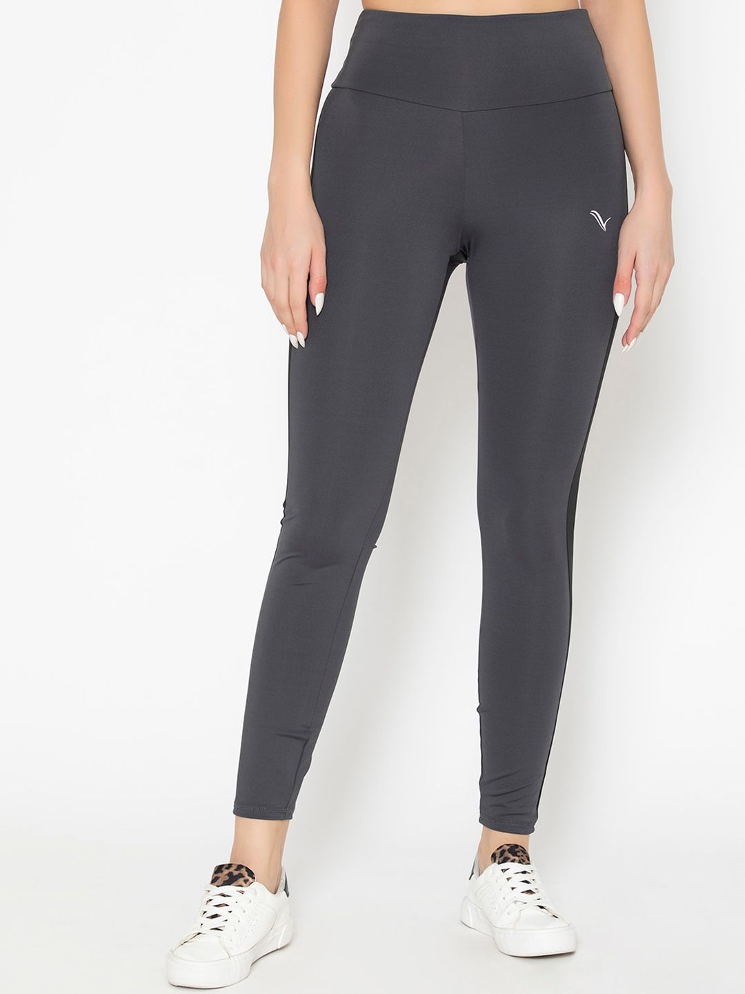 Vami Women Grey Solid Yoga Track Pant Price in India