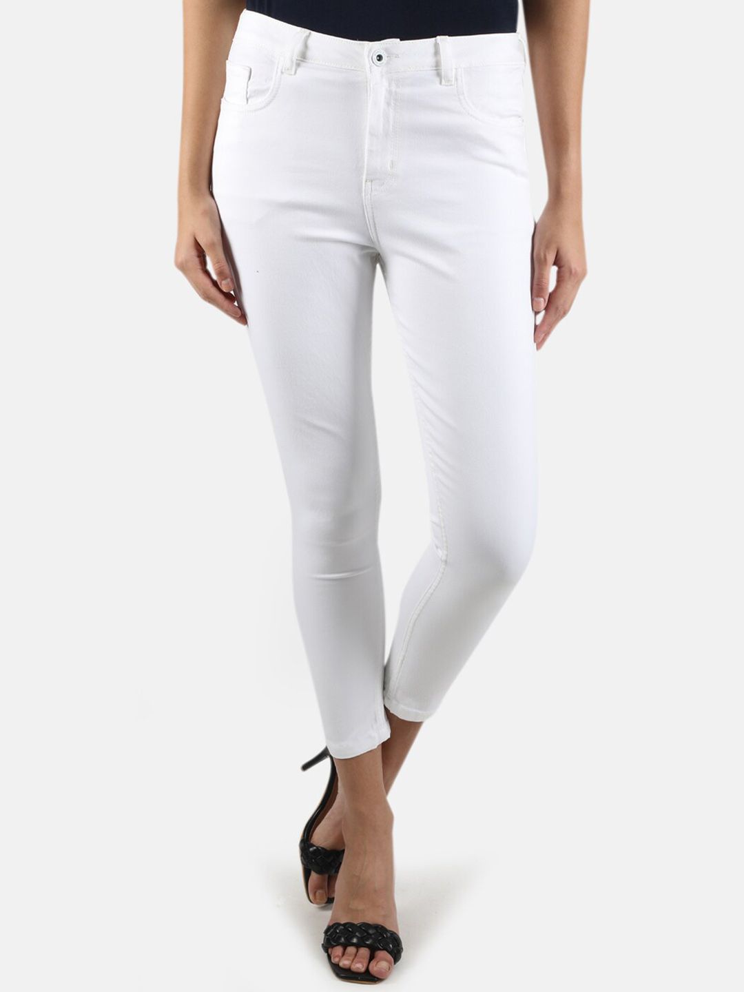 Monte Carlo Women White Comfort Slim Fit Stretchable Jeans Price in India