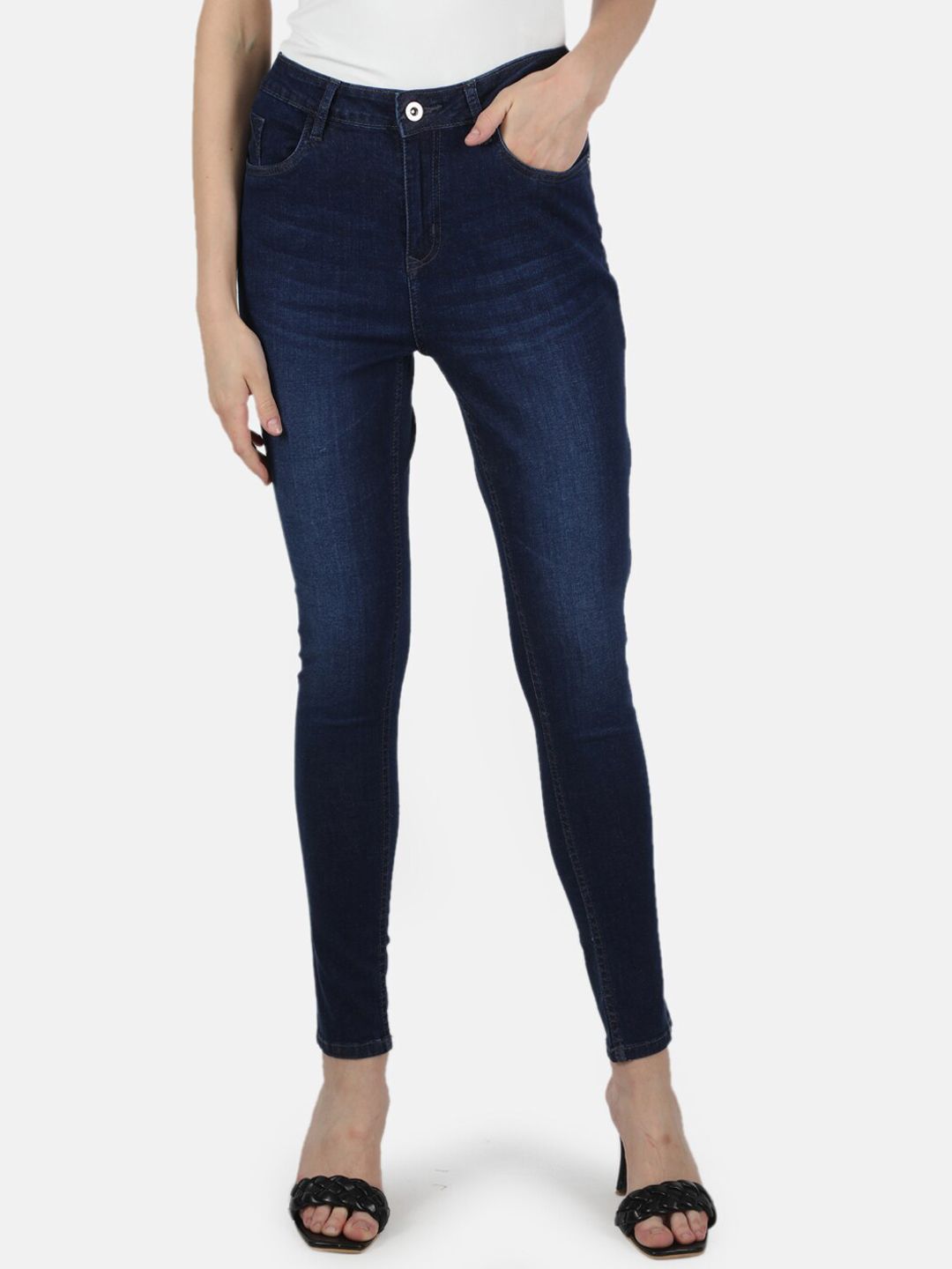 Monte Carlo Women Blue Comfort Slim Fit Light Fade Stretchable Jeans Price in India