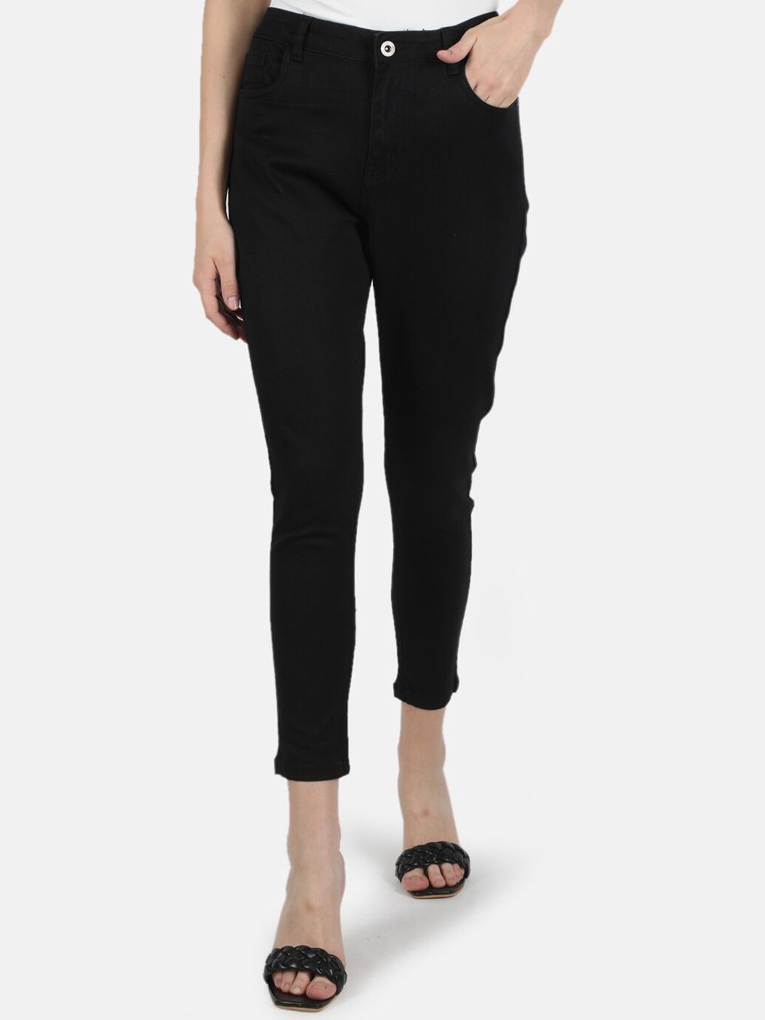 Monte Carlo Women Black Comfort Slim Fit Stretchable Jeans Price in India