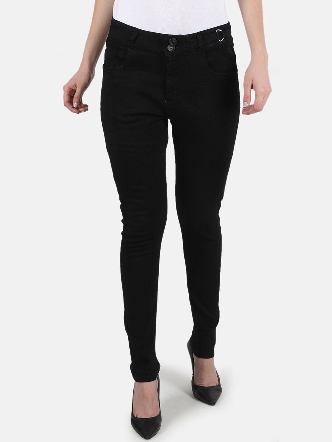 Monte Carlo Women Black Comfort Slim Fit Stretchable Jeans Price in India