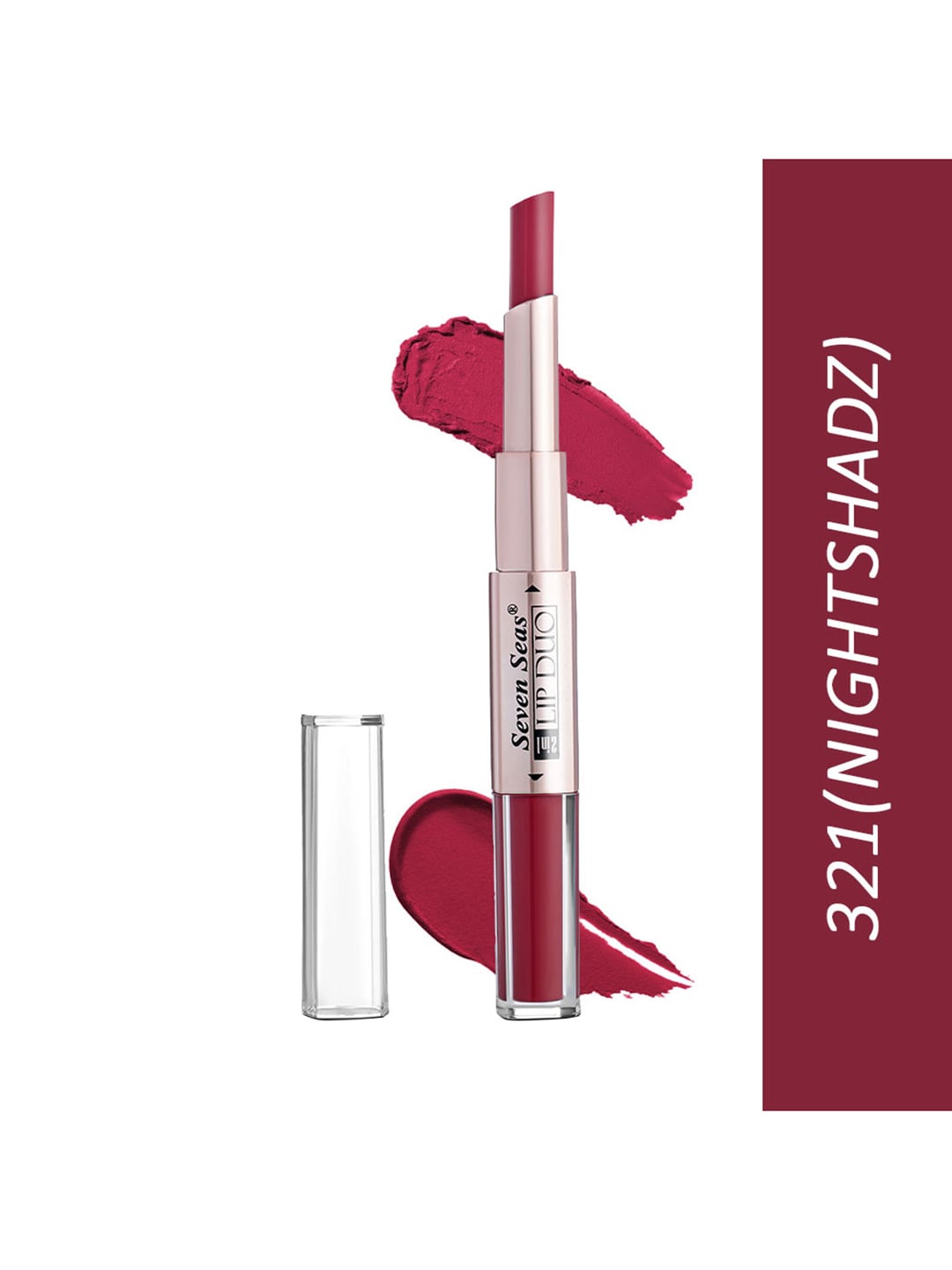 Seven Seas Lip Duo 2 In 1 Liquid Lipstick With Stick Lipstick - NightShadz Price in India