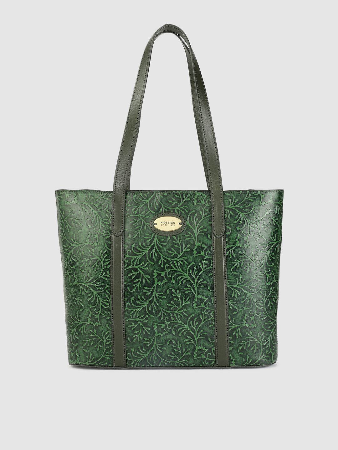Hidesign Green Textured Leather Shoulder Bag Price in India