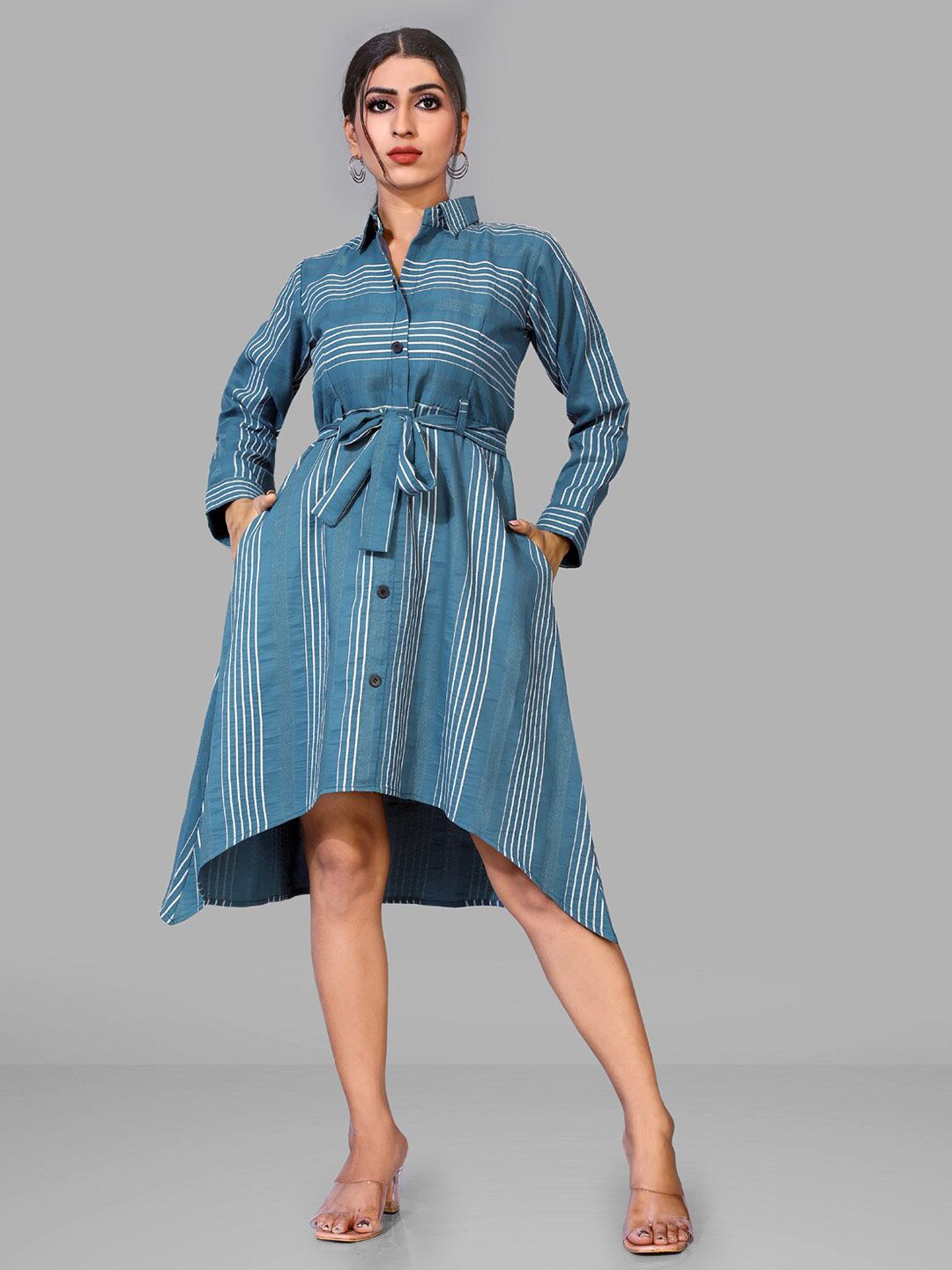 RQT Blue Shirt Dress Price in India