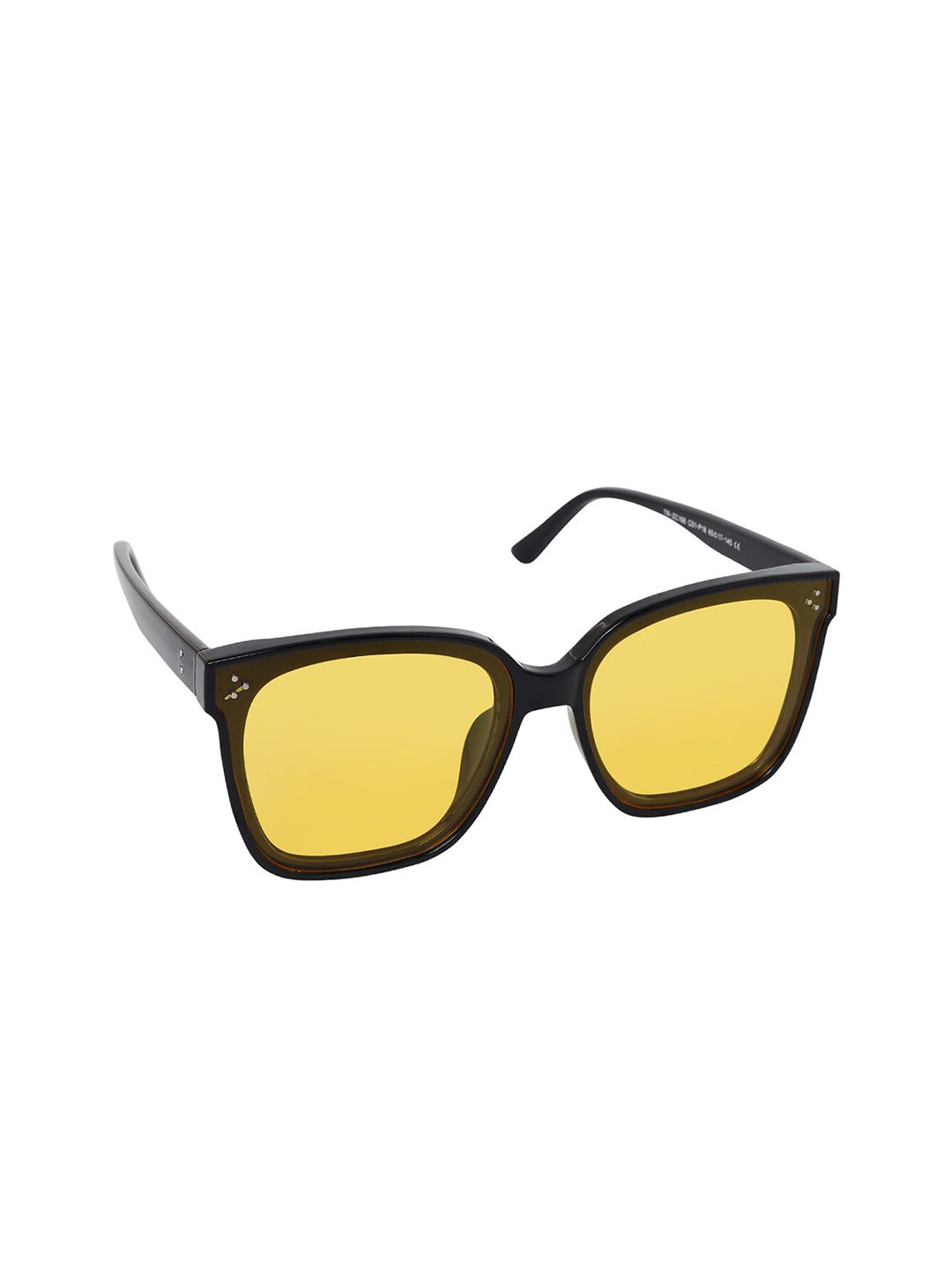 Aeropostale Women Yellow Lens & Black Butterfly Sunglasses with Polarised and UV Protected Lens Price in India