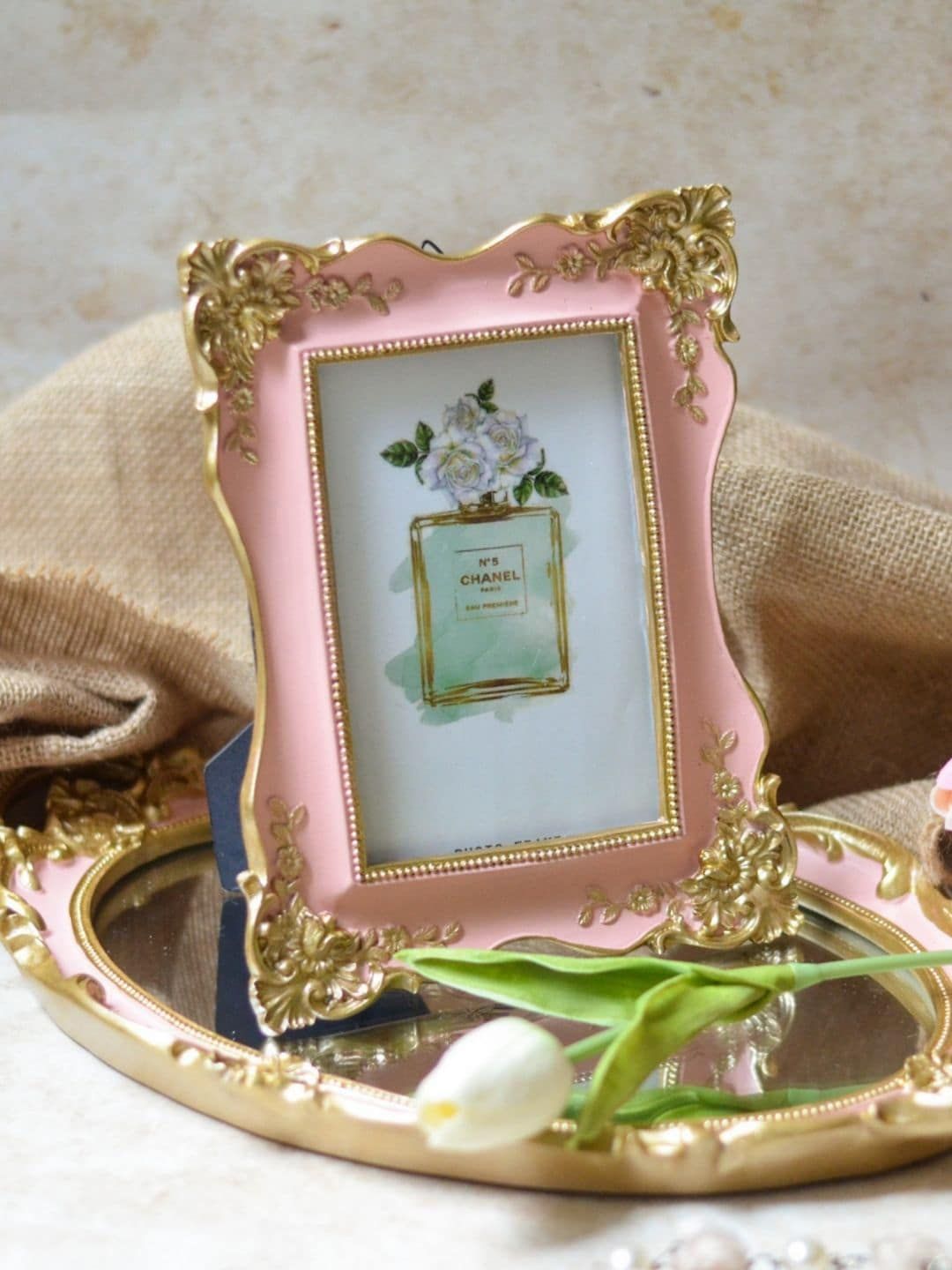 Nestasia Pink & Gold-Toned Photo Frame Price in India