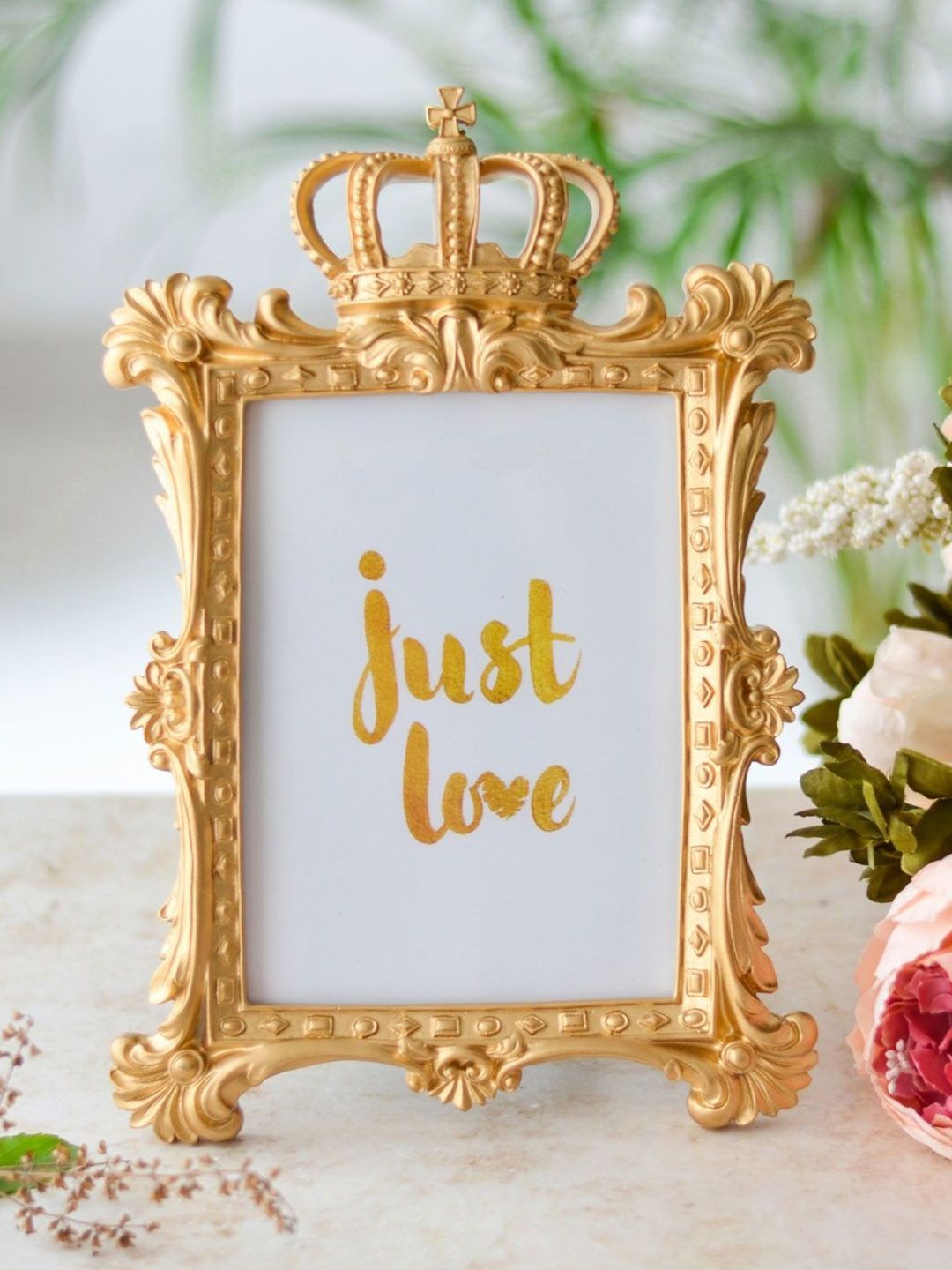 Nestasia Gold-Toned King Photo Frame Price in India