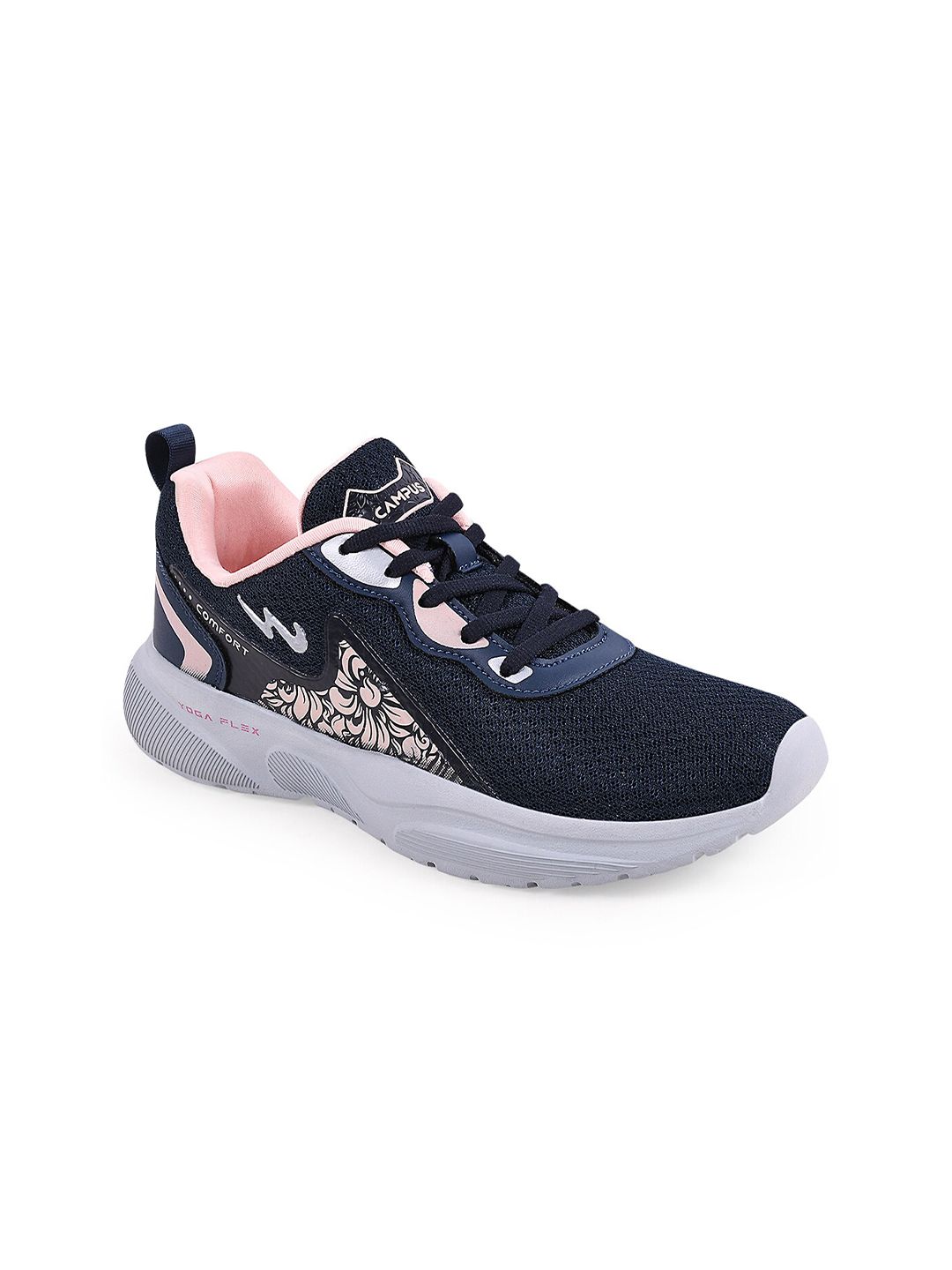 Campus Women Navy Blue Mesh Running Shoes Price in India