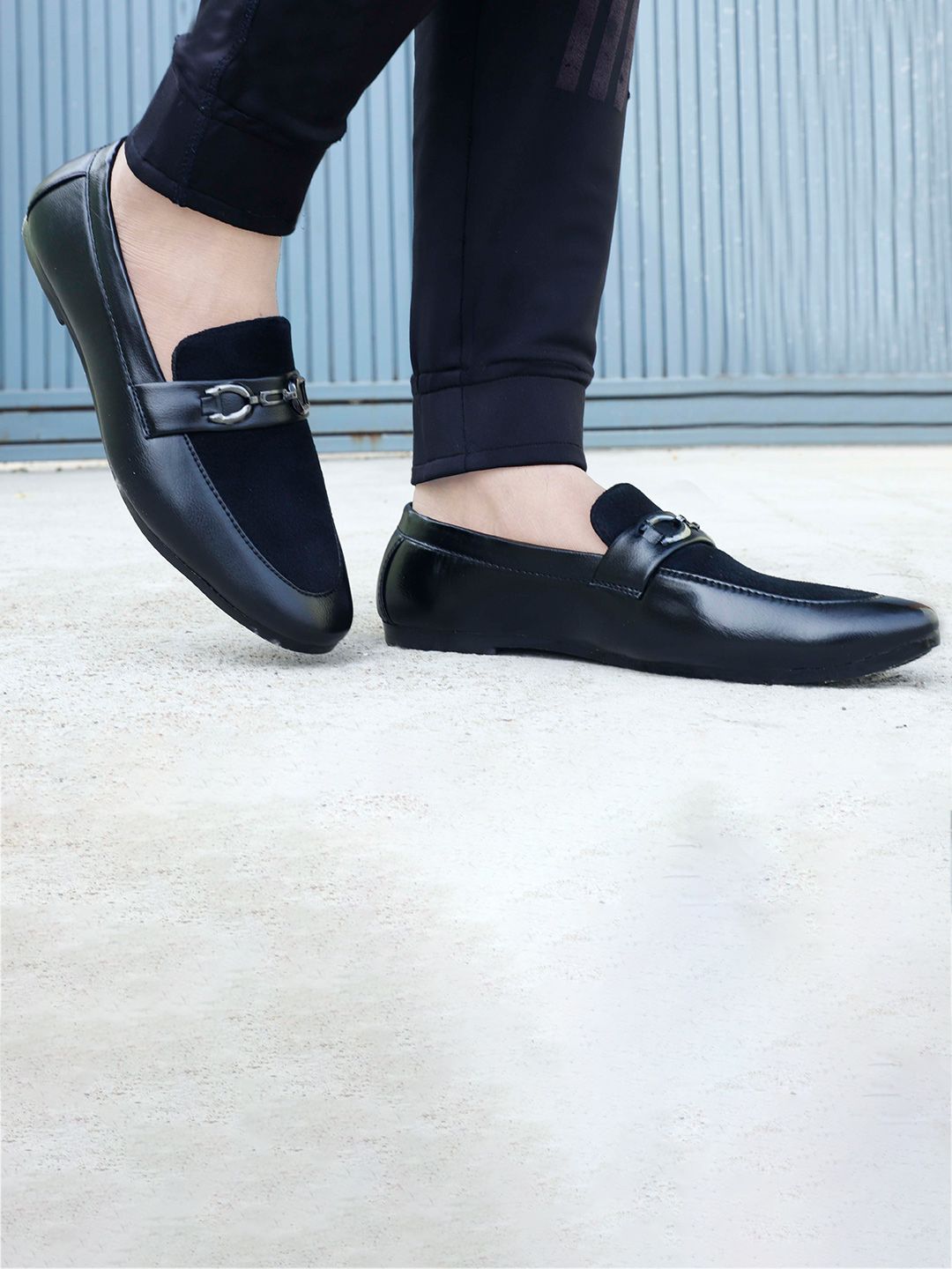 aadi Men Black Loafers