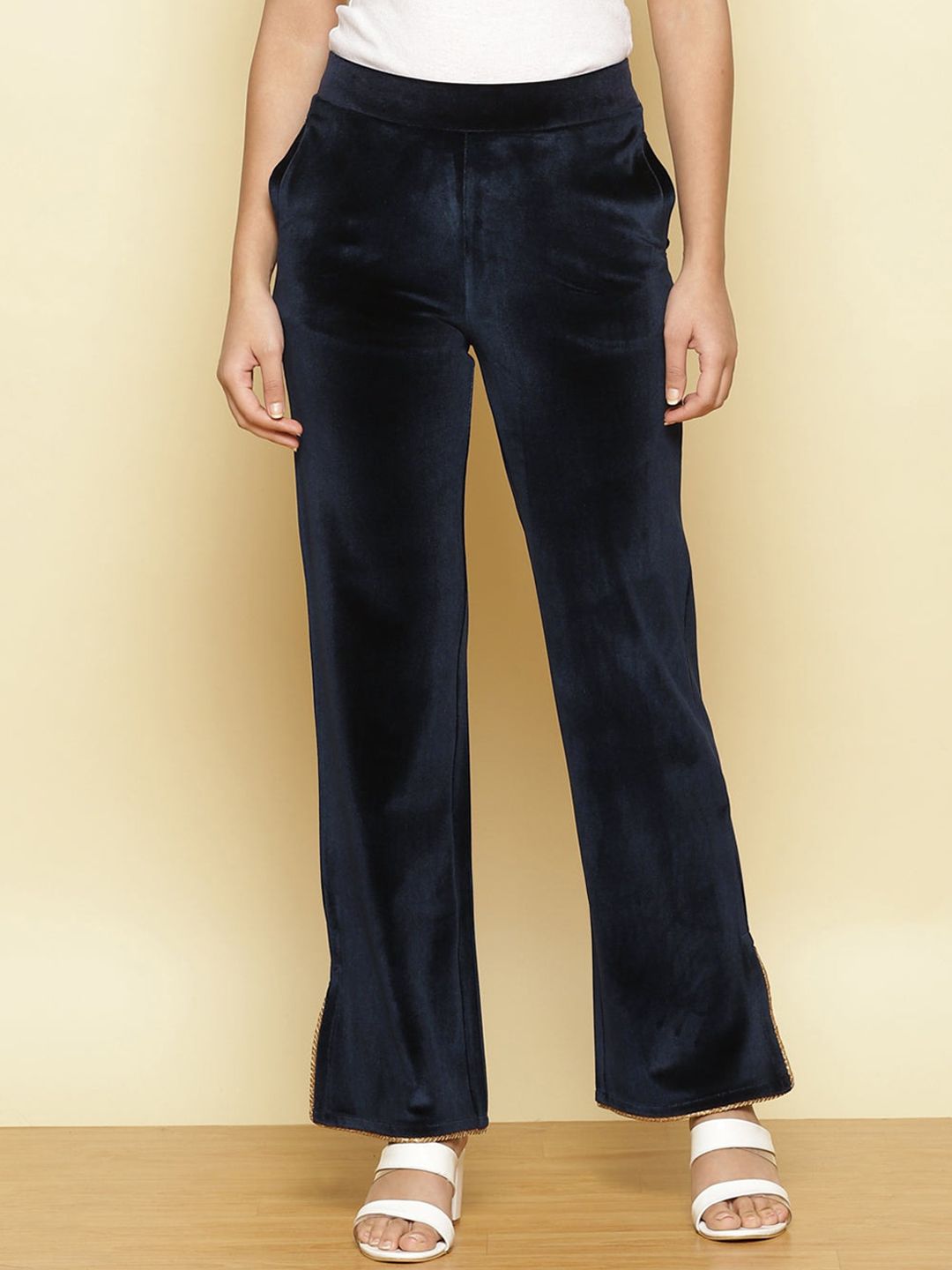 Lakshita Women Blue High-Rise Trousers Price in India