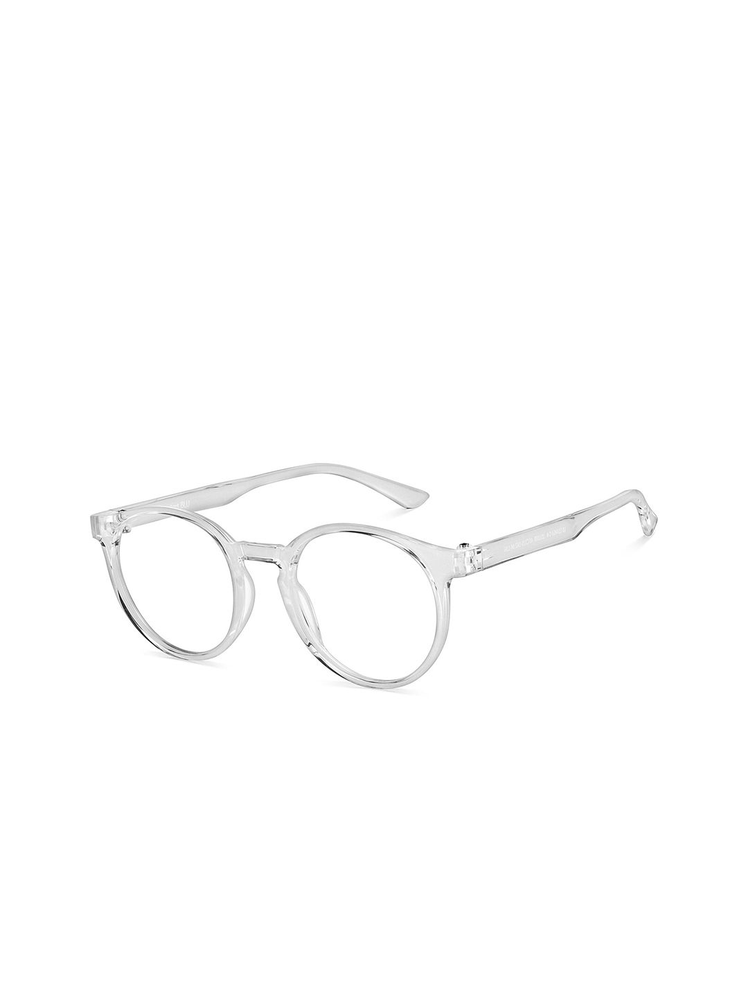 Lenskart Blu Unisex Transparent & White Full Rim Round Frames