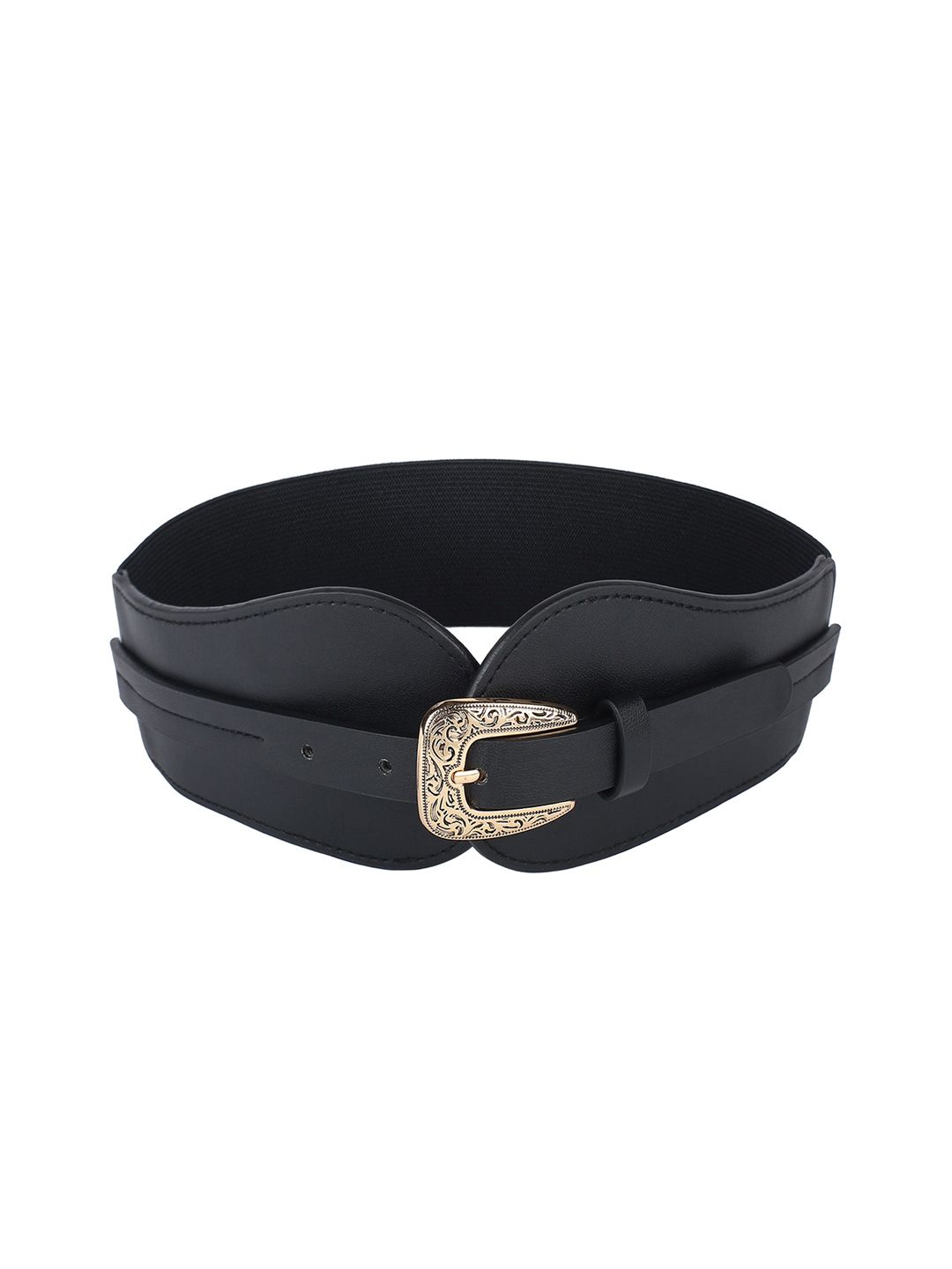 CRUSSET Women Black Solid Stretchable Belt Price in India